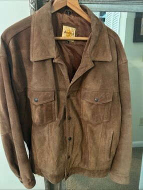 Hard Rock Cafe Brown Suede Shirt Jacket